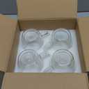 CNGLASS 16oz Double Walled Glass Coffee Mugs(4-pack), Large Clear Coffee Cups with Handle, Glass Espresso Mugs for Latte, Cappuccino, Tea