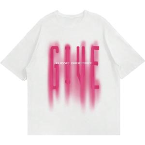 Verdusa Women's Letter Print Graphic Tees Y2K Going Out Tops Rapper Summer T Shirt (X-Large)