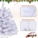 Small Artificial Christmas Tree, 2ft Mini Tabletop Artificial Xmas Tree with Fabric Bag Base for Holiday Dcor, Festive Decorations for Home, Office, Mantel, Party, Gift-White