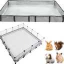 DZWLKJ Guinea Pig Cage Liner Tarp Bottom Waterproof and Washable Base Also for Rabbits, Bunny, Chinchesillas, Hedgehog, Ferrets and Other Small Animals (48x48 inches)