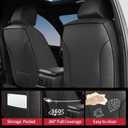 Car seat Covers Compatible with Toyota RAV4 2013-2018 LE,XLE,SE,Premium, Limited,Adventure,Automotive Cushion Protector Replacement, Waterproof Faux Leather Full Set (Full Set, Black&Red)