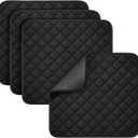 4 Pack Waterproof Chair Pads for Incontinence, 21" X 22" Absorbent Seat Protector Pads Reusable Wheelchair Seat Pad Non-Slip Waterproof Chairs Covers for Wheelchair, Bed, Elder and Pet