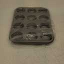 Amazon Basics Nonstick Round Muffin Baking Pan, 12 Cups, Set of 2, Gray, 13.9x10.55x1.22"