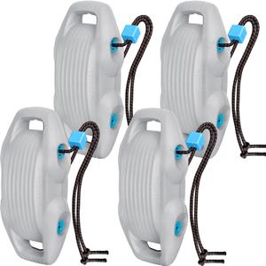 Boat Fenders Easy to Install Bumper for Docking Ideal Fender for Pontoon, Bass, Jet Ski and Fishing Boats (Light Gray)