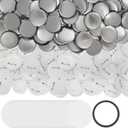 100 Sets 3 inch / 75mm Button Maker Supplies, Buttons Supplies for Custom Buttons & Badges, Metal Covers, Plastic Backs& Clear Film for Button Maker Machine, Badge Button Press