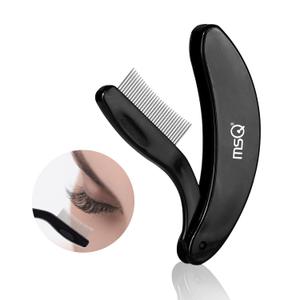 Eyelash Comb MSQ Eyelash Separator Tool Eyelash Comb Separator Folding Eyelash Brush Separator Lash Comb for Eyelash Makeup Brush (Black)