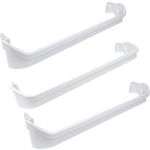 BlueStars 1x 240534701 Middle Bar and 2x 240534901 Refrigerator Top and Bottom Door Shelf Rack - Compatible with Frigidaire Kenmore Refrigerators - Replaces AP3214630 948954 AH734935 EA734935 PS734936