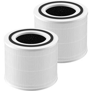 Future Way Core 300 Replacement Filter for LEVOIT Core 300 & 300S Air Purifier, 3-Stage H13 True HEPA Filter for Common Airborne Substance Removal, Replace Core 300-RF, Yellow, 2-Pack (Pet Filter)