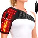 Viconor Red Light Therapy for Shoulder Pain Relief, Infrared Light Therapy for Body, Improve Joint Muscle, 660nm & 850nm Red Light Shoulder Wrap, Black1