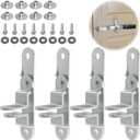 4 Pcs Cargo Trailer Door Hasp Keeper Bar Lock Handle Enclosed Car Hauler for Ramp Padlock Race Cargo Trailer Door Hasp Latch Lock with Screws Nut