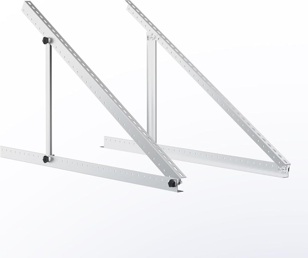 Renogy 50in Adjustable Solar Panel Mount Brackets with Foldable Tilt Legs on Any Flat Surface for RV, Roof, Boat, Supports Up to 320W, Over 160W Renogy N-Type Panels or 2 x 100W Panels