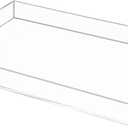 Clear Rectangular 14x20 Inches Acrylic Ottoman Tray Decorative Serving Tray with Cutout Handles Organizer Tray on Coffee Table Countertop Big Breakfast Bed Tray Living Room Appetizer Serving Food