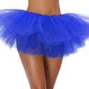 Women Teen Adult Classic Elastic 3 4 5 Layered Tulle Tutu Skirt Costume Bottom (One Size)