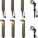 EDISHINE Low Voltage Landscape Lighting Kit, 3.2W LED Pathway Lights & 3.2W 240LM Spotlight, 12V Outdoor Path & Spot Lights with Connectors, Aluminum Waterproof for Walkway Yard Garden Path