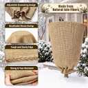 Riare 4 Packs 45× 70 Inch Burlap Winter Plant Cover Bags with Drawstring