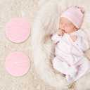 Geelin 2 Pcs 6 Inch Newborn Announcement Sign for Hospital Acrylic Birth Announcement Sign Baby Name Milestone Plaques DIY with 14 Sheets Alphabet Stickers for Photo Props Baby Shower(Pink)