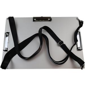 Three Clip Metal Clipboard with 2 Dedicated Shoulder Strap, 11x17 Artist Clipboard Aluminum, Large Clip Board for Drawing, Field Portable, Tactical, Urban Sketch
