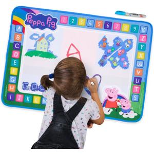 Kids Toys Water Doodle Mat - Peppa Pig Reusable Painting Writing Color Doodle Mat Drawing Board, Toddler Educational Toys for Age 3 and Up Year Old Girls & Boys (50cm x 70cm)