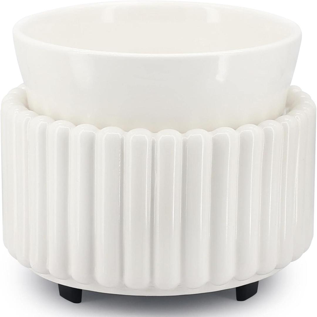 Ceramic Wax Melt Warmer 3-in-1 Candle Wax Warmer for Scented Wax Melter Electric Fragrance Wax Burner for Home Office Bedroom Gift & Decor