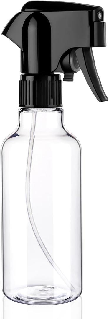 Plastic Spray Bottles 12oz Mist Continuous Spraying Bottle Heavy Duty Empty Water Spray Bottles for Hair, Cleaning Solutions, PlantsEssential Oils 1 Pack (Clear-1pc)
