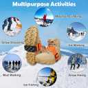 Ice Cleats Mid-Sole Snow Traction Cleats for Walking on Snow and Ice Anti-Slip Crampon with Adjustable Straps 7 Tungsten Studs for Secure Grip Anti Slip Crampons for Walking Jogging Hiking (2 pairs)