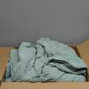 Bedsure Tufted Boho Comforter Set Queen Size - Sage Green Boho Bed Set, GentleSoft 3 Pieces Farmhouse Shabby Chic Embroidery Bedding, Gifts for Woman, Soft Jacquard Queen Comforter for All Seasons