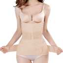 ChongErfei 2 in 1 Postpartum Belly Band Support Recovery Belt Waist/Pelvis Belt Body Shaper Shapewear (Nude, Plus Size) (Zbeige)