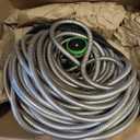 Metal Garden Hose 150Ft Stainless Steel Water Hose Heavy Duty with 10 Way Nozzle-Flexible Lightweight Durable No Kink & TangleStrong 3/4 Solid Metal Fitting Shut-Off Valve for Outdoor Yard