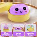 Squishy Dumpling Stress Relief Toys, Super Soft Slow Rising Squeeze Fidget Toy for Teens & Adults, Cute Food Foam Squishy for Anxiety Relief, Desk Toy Relaxation Gift(Purple)