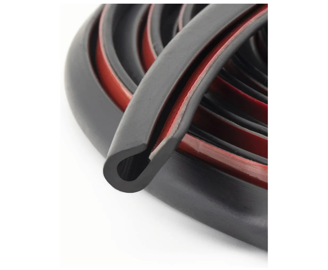 Edge Trim-Rubber U Channel Length with self-Adhesive Design for car Doors, Table Corners, etc (19.7FEET, Black)
