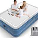 CHERIMOR Queen Air Mattress with Built-in Rechargeable Pump, 1500 lbs Heavy-Duty Support, 16" Raised Upgraded Firmness Blow Up Mattress, Fast 3-Min Inflation, Inflatable Bed for Home, Guests & Camping