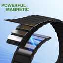 THWALK Magnetic Link Solo Loop Sport Silicone Bands Compatible with Apple Watch Ultra 3/2/1 49mm, Series 11/10 46/42mm, 9/8/7 45/41mm, SE 6/5/4 44/40mm, 3/2/1 42/38mm for Women Men