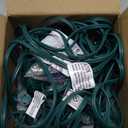 25FT C7 Christmas Lights Outdoor, Clear Multicolor Christmas Lights with 27 Clear Colorful Bulbs (2 Spare), Hanging Vintage Christmas Light for Christmass Day Prom Party Wedding Decor, Green Wire