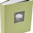 Fabric Frame Cover Photo Album 200 Pockets Hold 5x7 Photos, Sage Green