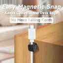 EACH COOL Cord Organizer 8 Pack  Magnetic Cable Clips for Cable Management, Office Setup, Cord Holder for USB Charging Wires, Adhesive Wire Clips for Home or Work