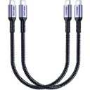1FT USB 4 Cable 2 Packs, 240W USB C to USB C Cable, 40Gbps High Speed Data Transfer and Single 8K or Dual 4K Display Video Output Compatible with Thunderbolt 4, MacBook Pro, iPhone 15/16 Plus