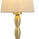 CASTLELIFE Portable Cordless Table Lamp, Touch Desk Lamp Rechargeable Battery Powered, 3-Level Brightness Stepless Dimmable Bedside Night Lamp, for Bedroom/Restaurant/Bars/Outdoor, Bulb Included, Gold