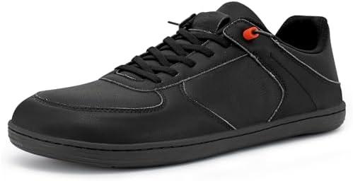 Pulltop Barefoot Wide Toe Box Shoes for Men - Minimalist Barefoot Dress Shoes Sneakers Zero Drop Slip on Walking Non Slip Shoes for Men 11