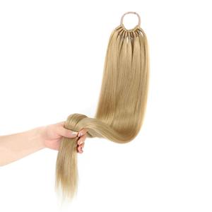 21 Inch Ponytailtail Hair Extensions Long Straight Ponytailtail Extension Synthetic Hair Solid Color Wigs