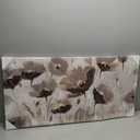 Floral Wall Art Canvas Painting: Abstract Flower Picture Decor Large Poppy Blossom Print Horizontal Taupe Wildflower Blooming Botanical Artwork for Living Room Bedroom (48"L x 24"W)