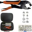 Heavy Duty Snap Fastener Tool Kit Includes 40 Sets 15mm Snaps for Boat Cover,Repairing Boat Covers, Canvas, Sewing, Tarps