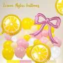 Yellow Pink Lemon Balloon Garland Arch kit with pastel Yellow Pearl White Balloons for Lemonade juicy one 1st Birthday Summer main squeeze Bridal Shower Girl Sweet Baby shower Decorations