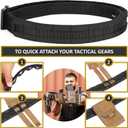 DEYACE Quick Release Battle Belt, 1.75'' Tactical MOLLE Heavy Duty Belt and 1.5'' EDC Inner Belt for Law Enforcement, Shooter (Black)