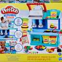 Play-Doh Kitchen Creations Busy Chef's Restaurant Playset, 2-Sided Play Kitchen Set, Preschool Cooking Toys, Kids Arts & Crafts, Ages 3+