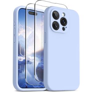 OTOFLY Magnetic for iPhone 15 Pro Case Compatible with MagSafe, [Full Camera Protection][Screen Protector] Full-Body Silicone Shockproof Phone Case for iPhone 15 Pro 6.1" (Light Blue)