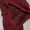 EXPAWLORER Textured Cable Knit Basic Dog Hoodie, Elevated Style Dog Sweater with Leash Hole and Pocket, Soft and Warm Pet Winter Coat, Cold Weather Clothes for Medium Dogs, Red,  (Back:14.6",Chest:23.2",Neck:17.3"))