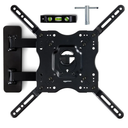 Amazon Basics Full Motion Articulating TV Wall Mount, with Swivel and Tilt, for 26" to 55" TVs and Flat Panels up to 80 Lbs, VESA Compatible, Black