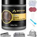 Leather Recoloring Balm, 12oz Large Size Leather Dye, Color Restorer, Scratch Repair, Furniture & Couch Restorer Kit, Repair Kit for Furniture(Gray)