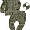 Aalizzwell Infant Baby Girl Fall Winter Outfit  12-18 Months