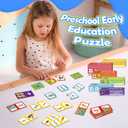 202PCS Puzzles for Toddlers 2-4,Match Games for Toddlers 3-5,Alphabet,Numbers, Animals,ABC Learning Preschool Toddler Learning Activities Educational Toys Game Boy Girl Classroom Must Haves